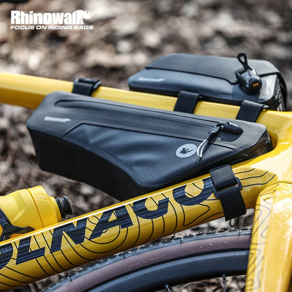 Rhinowalk - Triangular saddlebag for bicycles, waterproof, wear-resistant, suitable for lower tube frames, bicycle packaging,