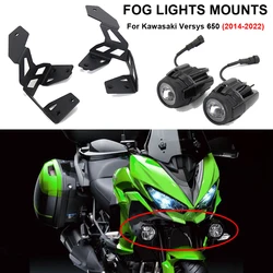 Luces auxiliares antiniebla para motocicleta, lámpara más brillante de 40W, 650 K, para Kawasaki Versys VERSYS 2022, 2014-6000, novedad