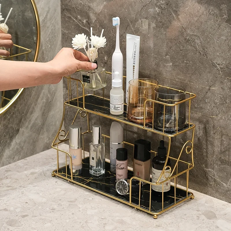 

Tie Yi Toilet Storage Rack No Punching Toilet Cosmetics Storage Rack Bathroom Rack Table