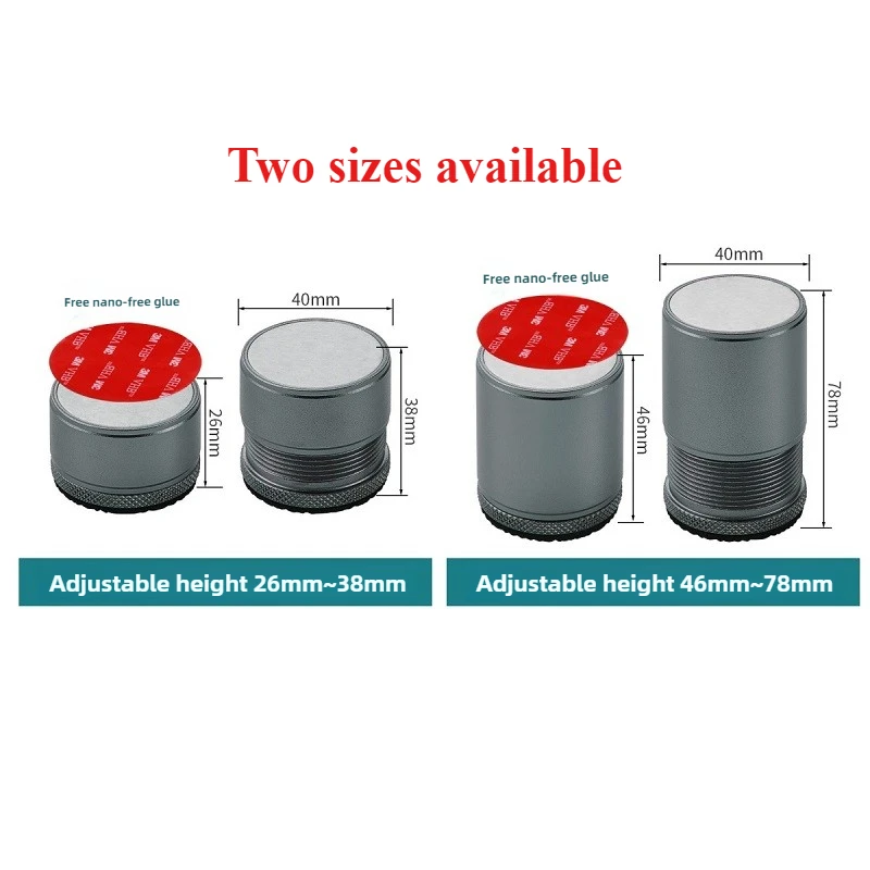 Weiyi 2/4Pcs Metal Furniture Leg Booster Pad Bed Riser Height Adjustable Sofa Feet Floor Protector Wash Machine Leg