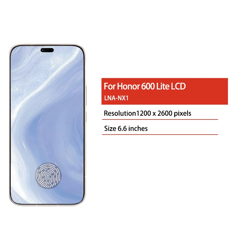 6.6”AMOLED 120Hz For Huawei Honor 600 Lite LCD LNA-NX1 Display Touch Screen Digitizer Panel Assembly Replacement