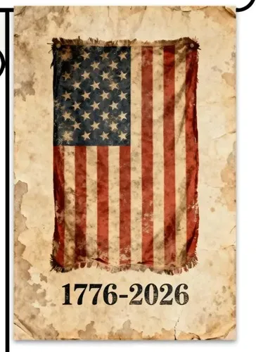 US Independence Day 250th Anniversary Garden Flag 12x18 America 1776-2026 XXM