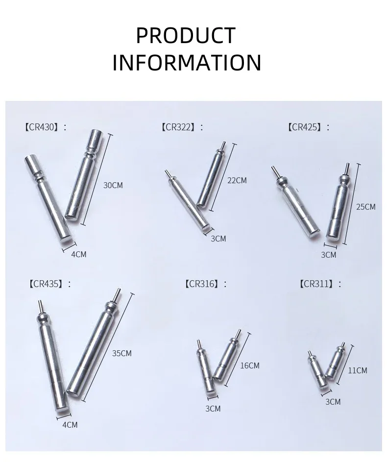 5-100 SZT. Baterie litowe CR311 3V do elektronicznych spławików wędkarskich, wysoka jasność do nocnego łowienia, akcesoria wędkarskie — zdjęcie produktu 3