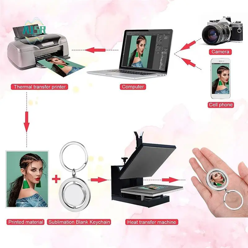 

A15R-10 шт. металлический брелок для ключей с теплопередачей, пустая доска, брелоки для DIY, сублимация, серебро, 2 формы