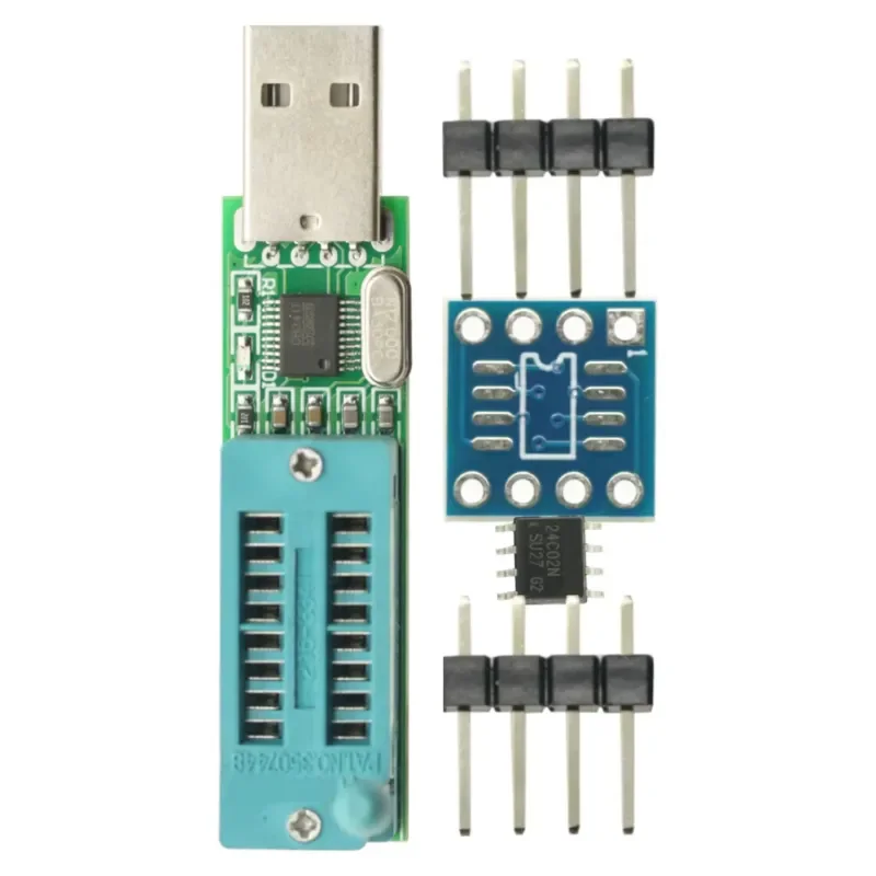 24CXX 24LCXX Programmer EEPROM Reader Writer+24C02 + SOP to DIP Block USB Port
