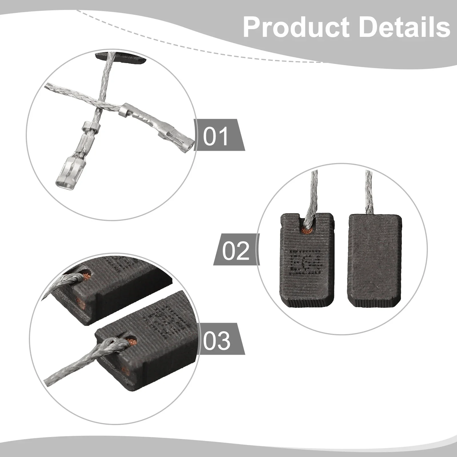 

Efficient Replacement Carbon Brush Set for Intermittently Running Motors Perfect for GWS12 125S/GWS12 150S E64