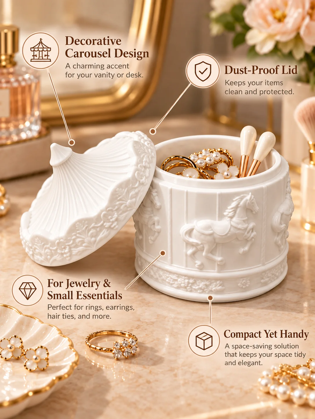 Vintage-Schmuckdose im Karusse – Jewelry Making Board Bewertung und Preis