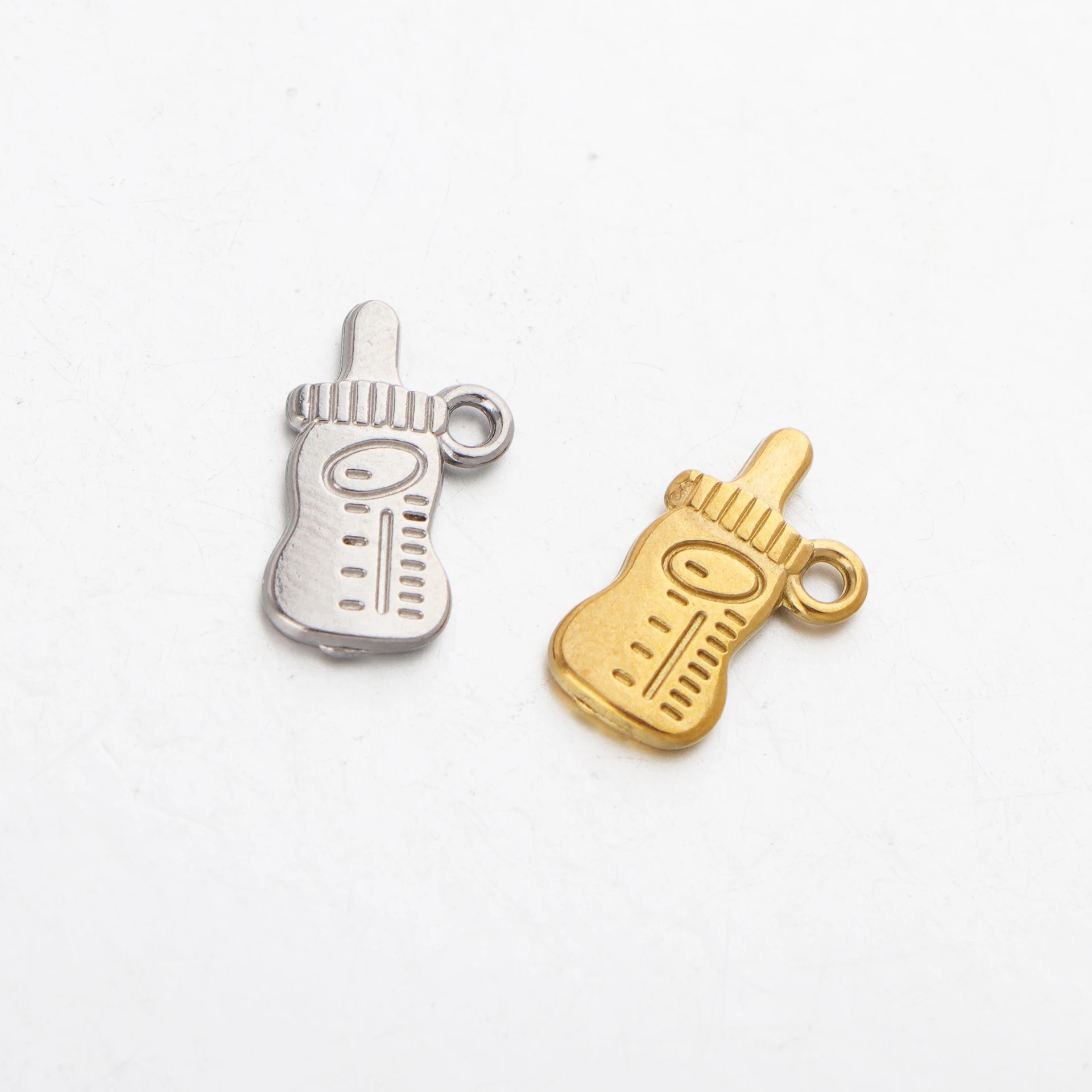 

20pcs/lot Stainless Steel Baby Bottle Charms Pendant for DIY Necklace Earring Bracelet Jewelry Making Accessories Wholesale