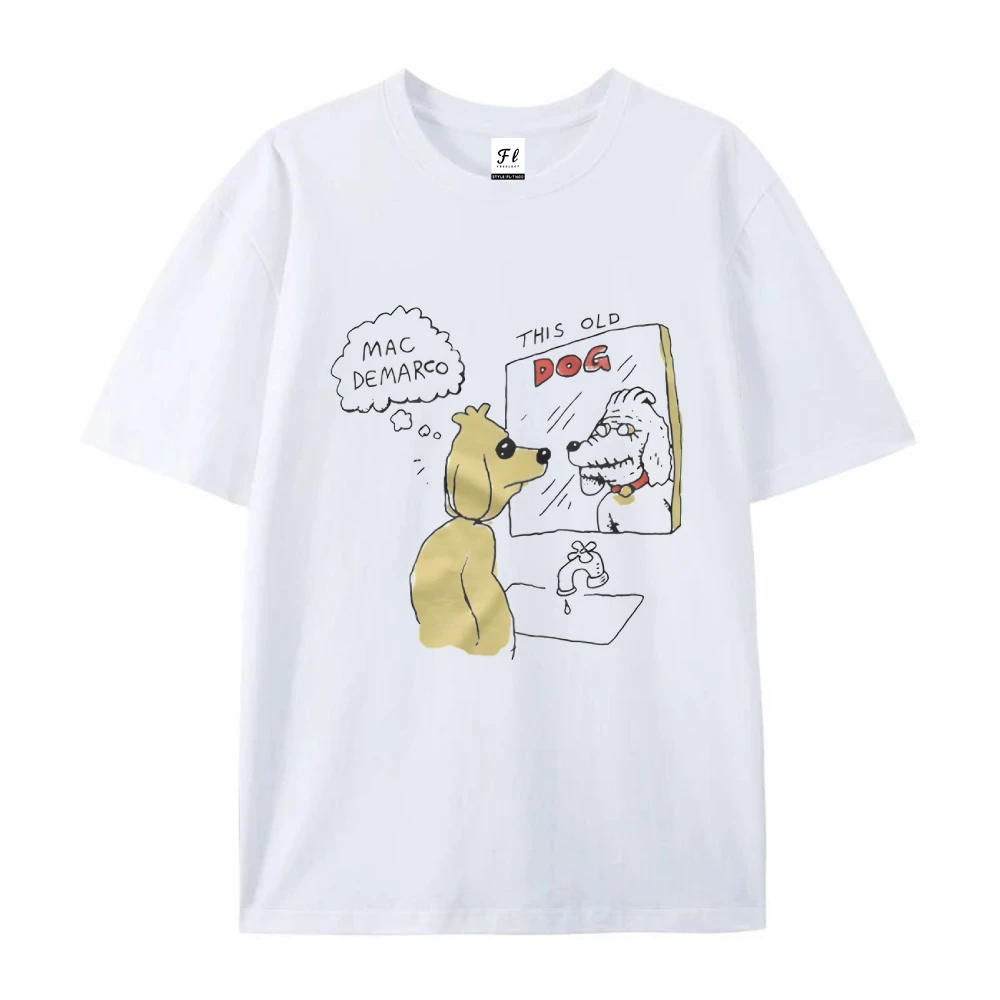 Divertente maglietta con grafica per cani Catoon, ampia e comoda, maniche corte, top, uomo, donna, streetwear, colore comfort alla moda