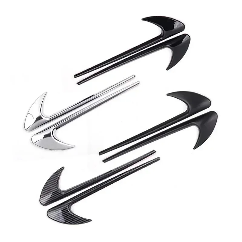 2Pcs Car Side Sticker Vent Fender Trim Emblem Blade Logo Trim For Mercedes Benz AMG V8 C200 C300 E300 E400 W213 C-Class W205 AMG