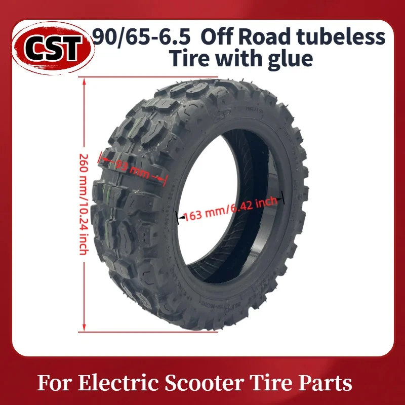 11 Inch 90/65-6.5 Off-Road Tubeless Gel Tire Self-Healing Gel Rubber Tyre for KUGOO M5 Zero 11x Dualtron Electric Scooter Parts