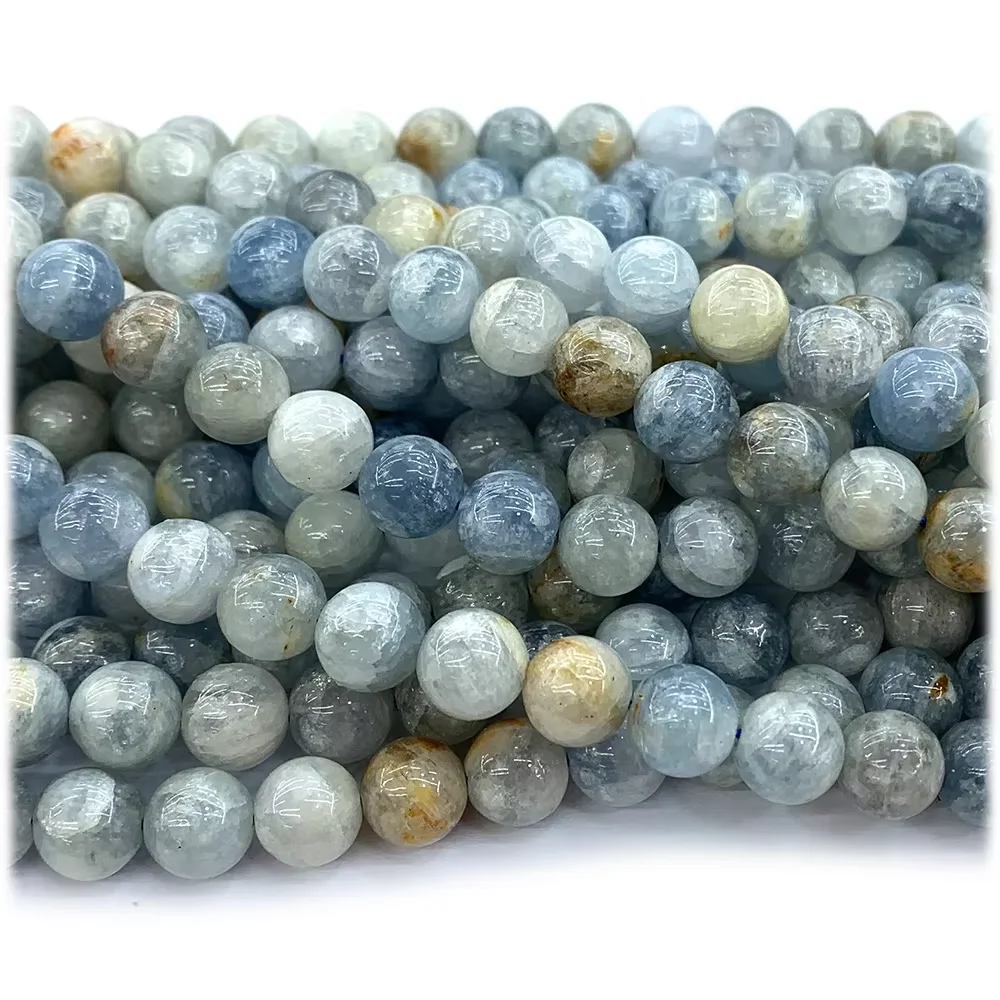 Natural Celestine Round Beads For Jewelry Making Stones Crystal Gemstones DIY Necklace Bracelets Earrings