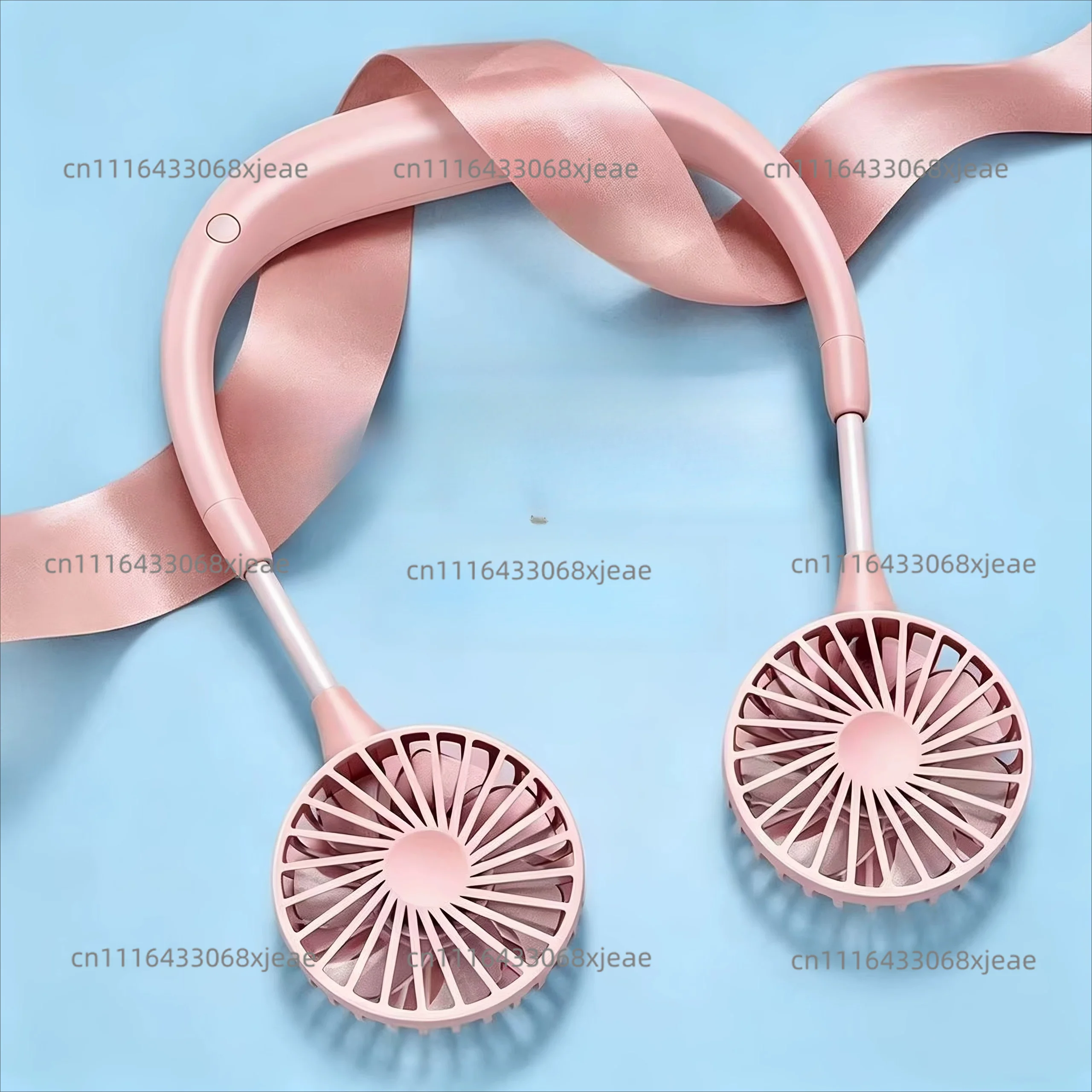 Neck portable fan large capacity battery long battery life office desktop silent fan