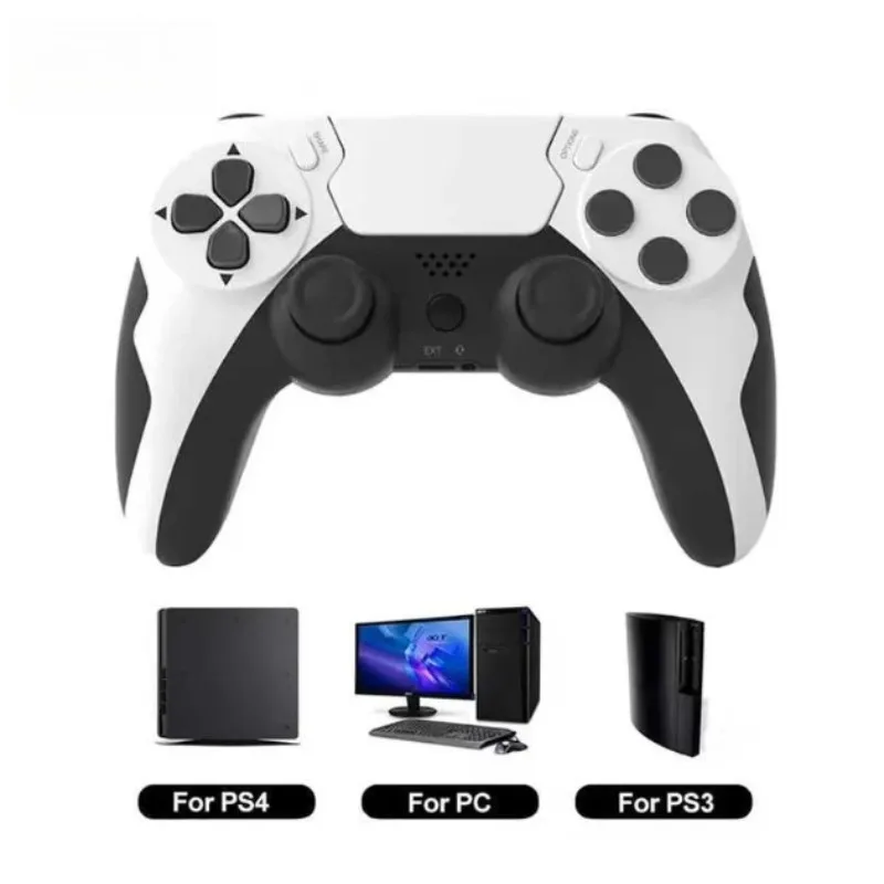 GAMINJA P48 Gamepad Nirkabel dengan Pengontrol Gim Giroskop Enam Sumbu untuk Konsol PS4 PS3 Windows 7 8 10 Joystick PC Getaran Ganda