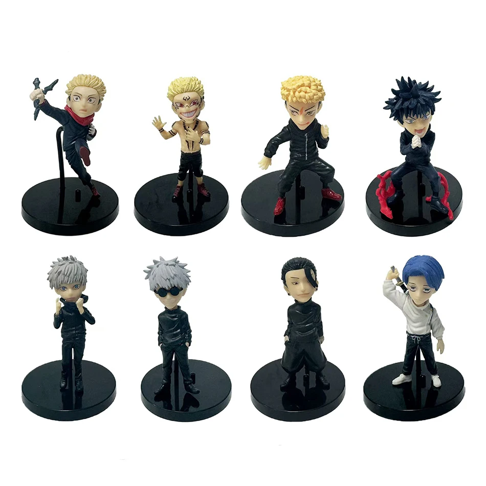 

8 Pcs/set Jujutsu Kaisen Figure Toys Gojo Satoru PVC Model Ornaments Kids Gift