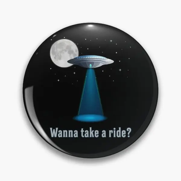 UFO Espaço Alienígenas Alienígenas Engraçado Botão Macio Pin, Chapéu de Lapela, Colar Broche, Creative Lover Metal Decor, Dizendo Legal, Moda