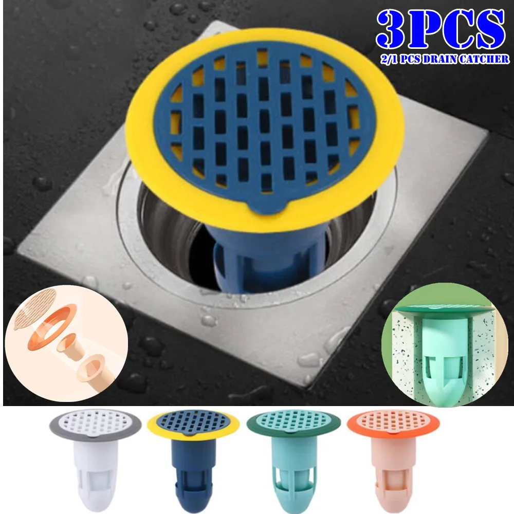 

New Bath Shower Floor Strainer Cover Plug Trap Silicone Anti-odor Sink Bathroom Water Drain Filter Insect Prevention Deodorant