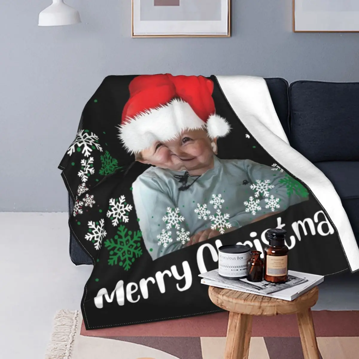 Funny Mini Khabib Hasbulla Magomedov Inspired Christmas Plush Blankets Awesome Throw Blanket for Home Bedspreads