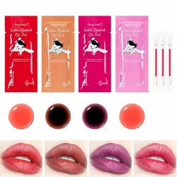 Cotton Swab Lip-Tint Non-stick Lipstick Swabs With Natural Glycerin Extract Non-Stick Lipstick Multicolor  Lip Stain Set