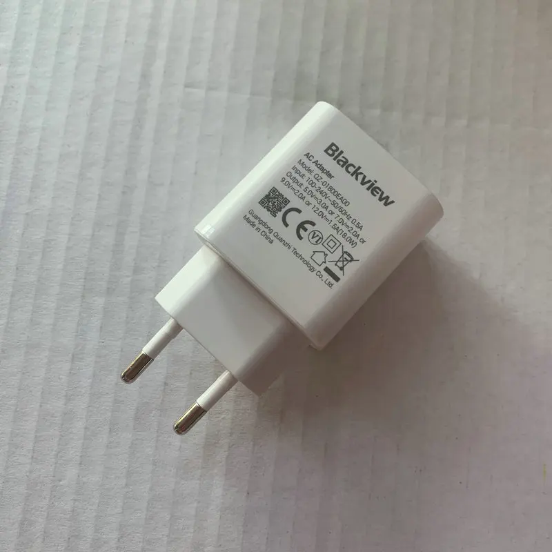 Fast Charger for Blackview BV9800 BV9900 BV6300 A80 Plus BV9700 BV6800 pro Original 18W EU Plug Power Adapter Type C USB Cable