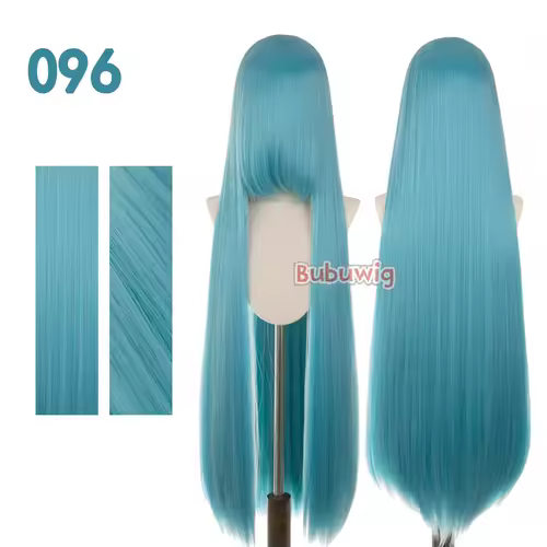 Bubuwig Synthetic Hair 100cm Long Straight Pure Color Cosplay Wigs Over 100 Colors Black White Red Blue Brown Wig Heat Resistant - Image 58