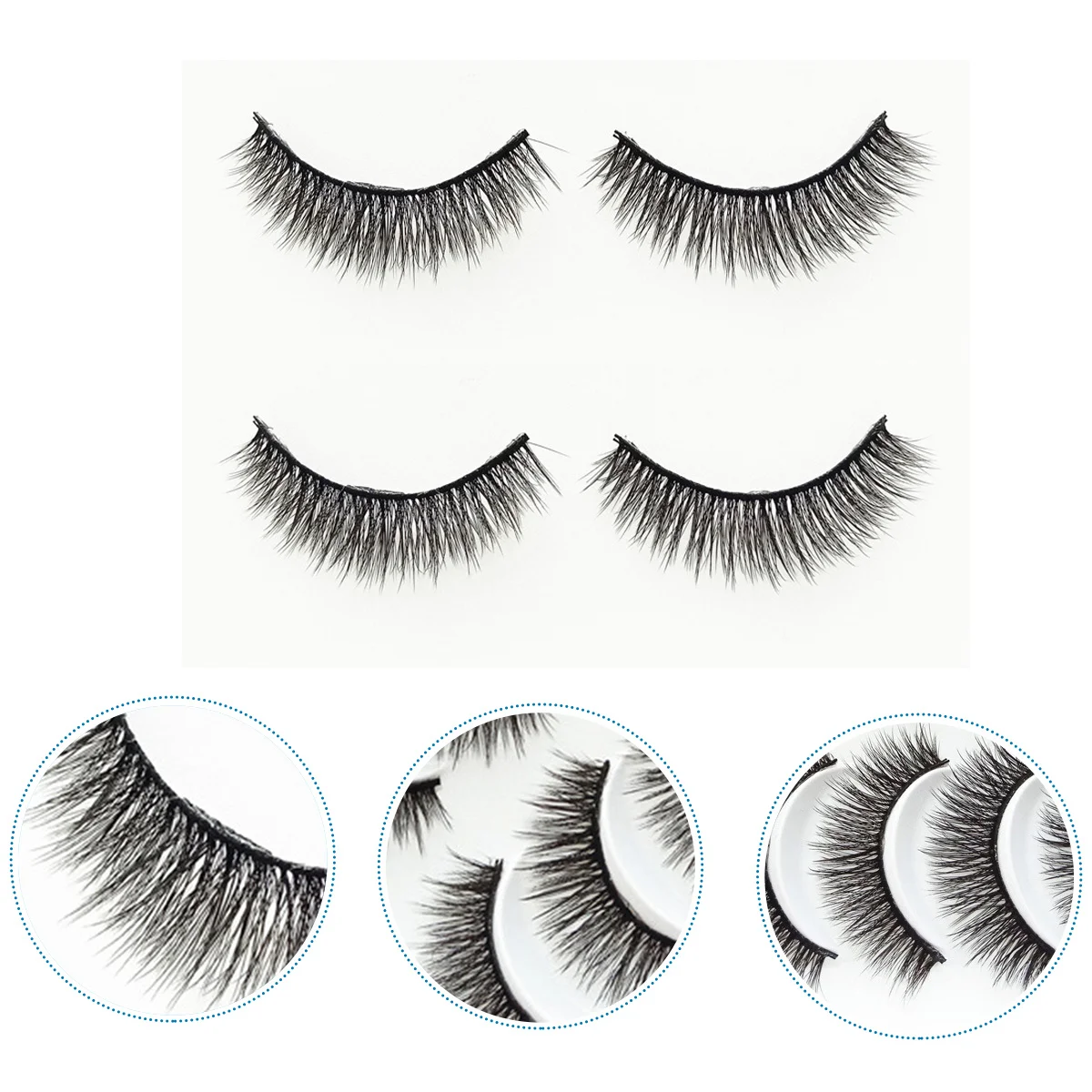 

10 Pairs False Eyelashes Natural For Daily Party Wedding Makeup Extended Eyes Lightweight Fake Lashes Lashes