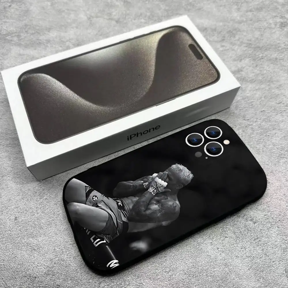حافظة هاتف Charles Oliveira Do Bronx لهاتف iPhone 17,16,15,14,13,12,Pro,Max,Plus,E,SE4,Air,Mini Black Soft Box #5