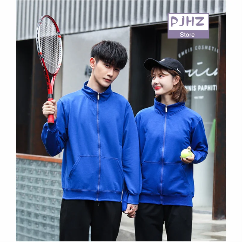 Custom Logo Zipper Terry Sweatshirt High Quality Fitness Jacket Casual Long-sleeved Team Jacket Tops Dropshipping and Wholesale