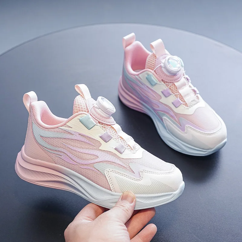 

Practical Daily Children Sneakers Non Slip Ground Bottom Breathable Outdoor Sport Walking Shoes
