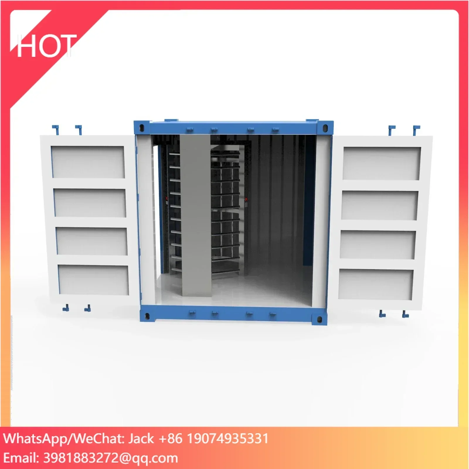 Container Turnstile For High-Security Applications With Integrated RFID & Biometric Systems