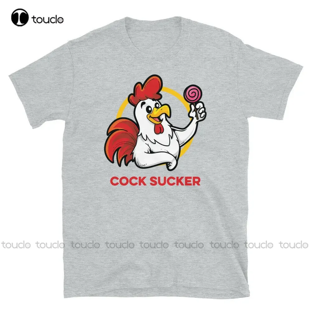 

Новая забавная футболка унисекс с короткими рукавами и юмором для взрослых, петух, леденец, присоска, женские футболки, хлопковая футболка Xs-5XL, футболка унисекс