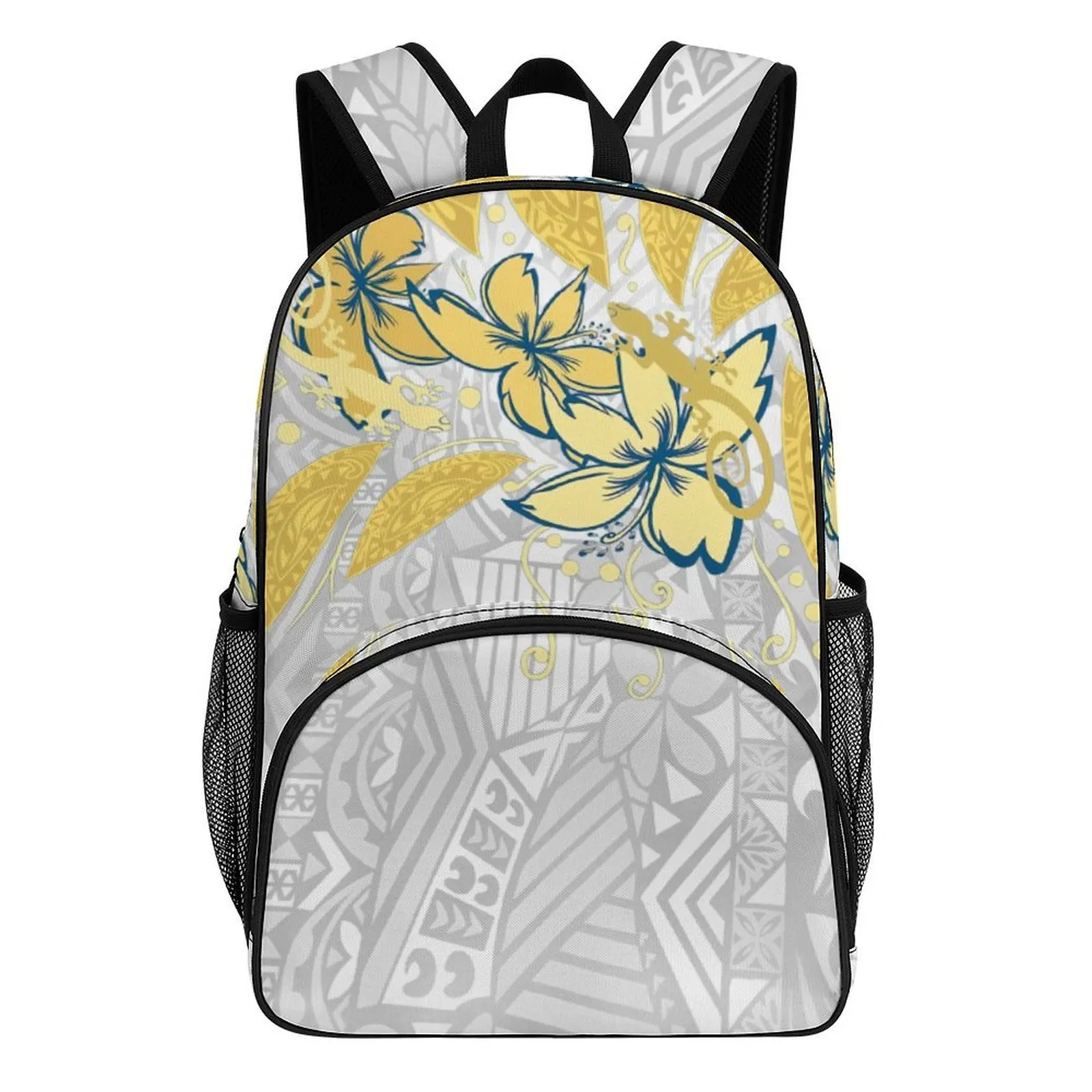 

High-Quality Youth Backpacks Laptops Backpacks Polynesian Tribal Ethnic Style Floral Pattern Printed 3d Printed Schoolbags