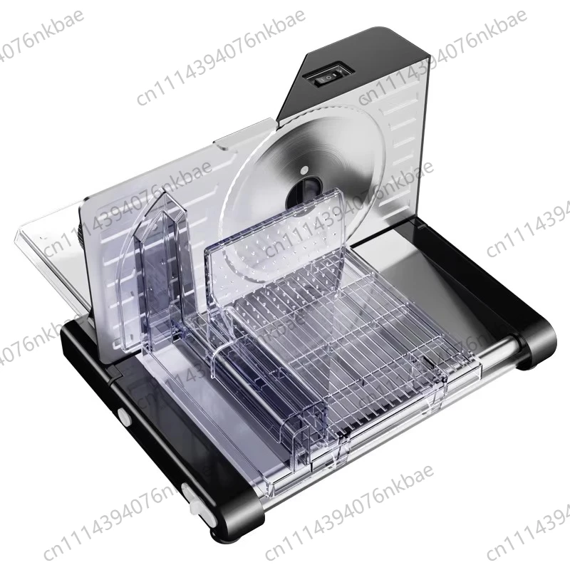 220V/110V Stainless Steel Meat Slicer, Silent Electric Frozen Meat Cutter, Household & Commercial Use