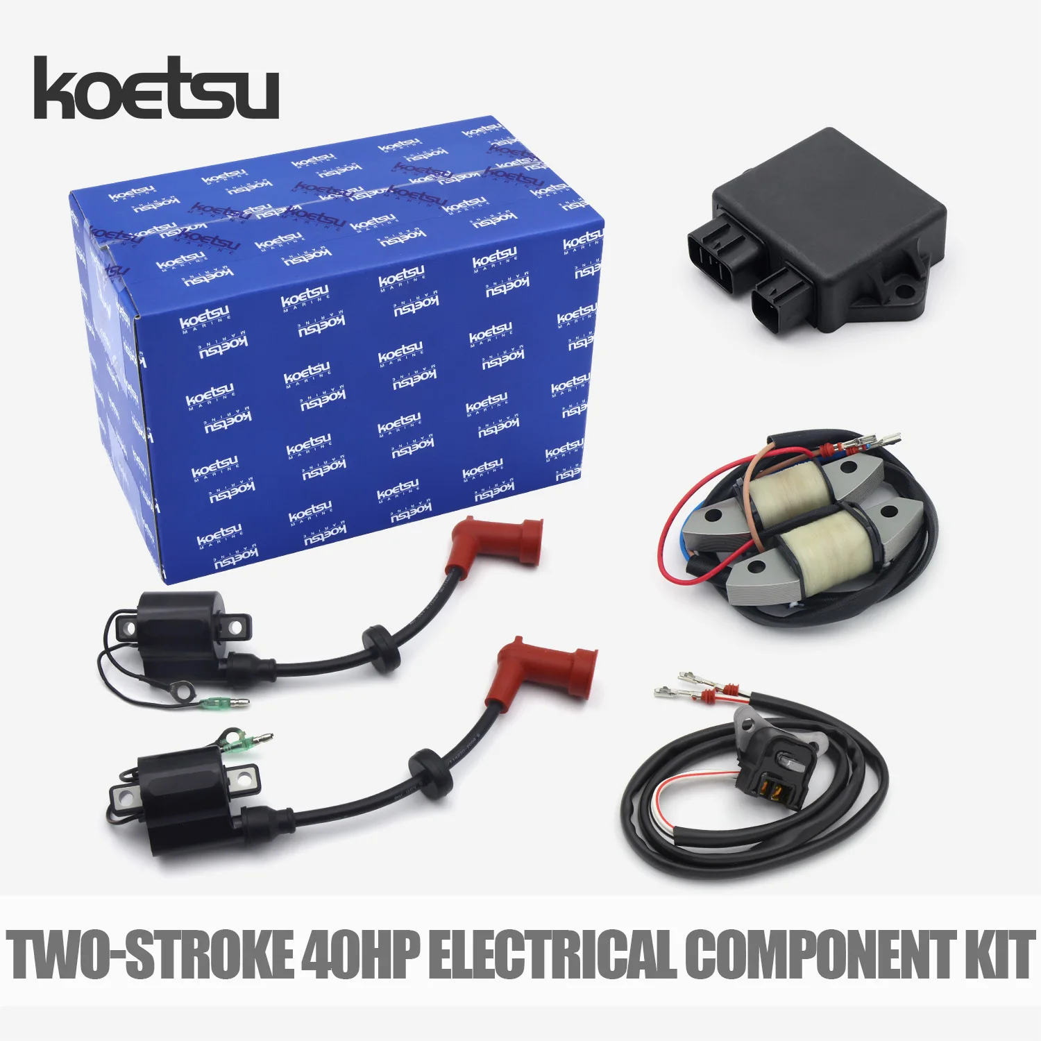 KOETSU Outboard Motor Electrical Components Kit Suitable for Yamaha 2-stroke 40HP Engines 66T-85540-01 66T-85520-00 66T-85596-00