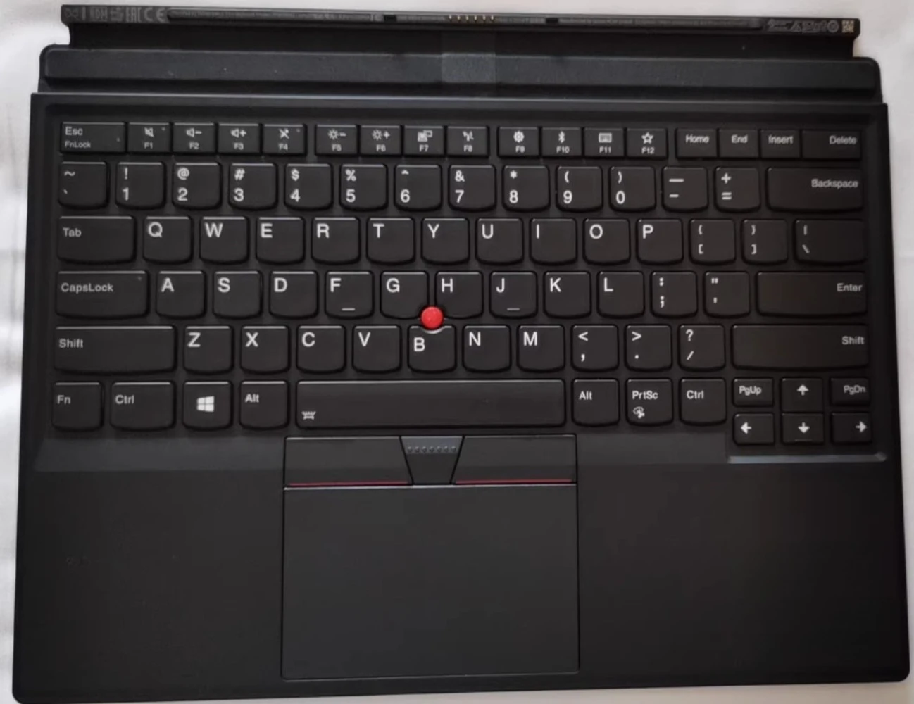 Immagine 4: Poggiapolsi con Tastiera Retroilluminata US per Lenovo Thinkpad X1 Tablet 3a Generazione