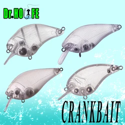 Dr.Holife 5PCS/LOT Suqare Bill Crankbait Unpainted Crankbait Blank Lures Float Crankbait Wobblers For DIY Bass Fishing Tackle