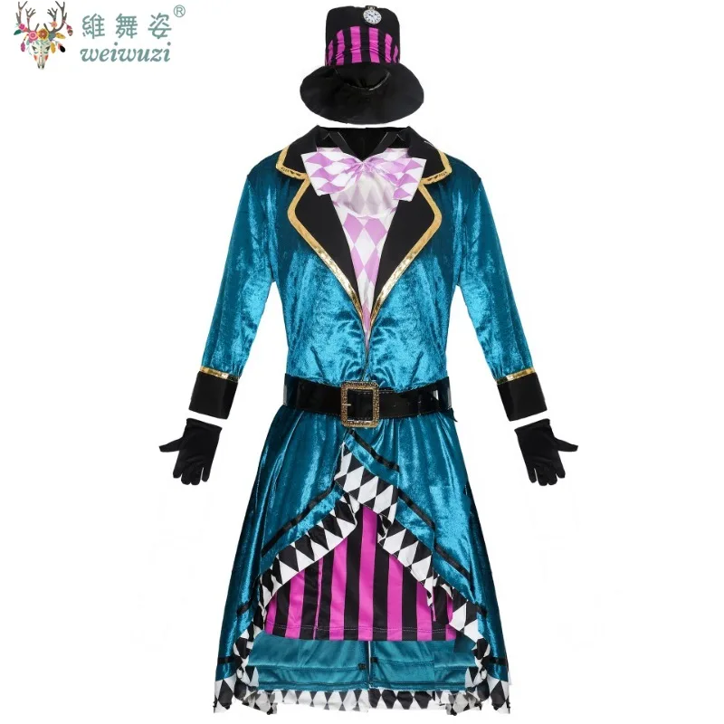 Adulto feminino alice mágico relógio chapeleiro louco traje halloween chapéu louco cosplay traje de palco animal treinador trajes de halloween
