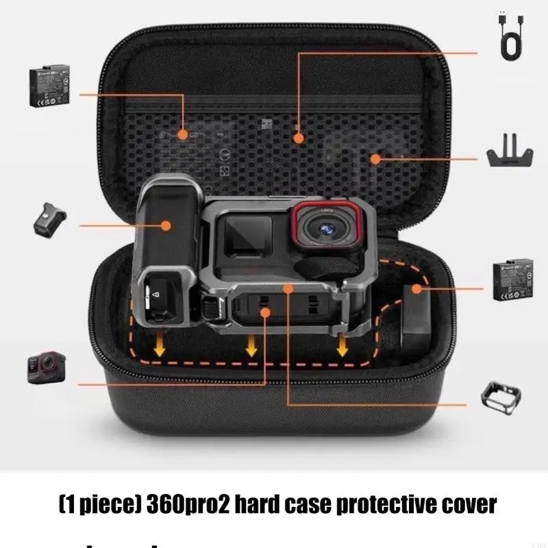 Reliable Faux Leather Camera Container For 360 Camera Featuring Lightweight Frame And Water Resistant Material K1KF