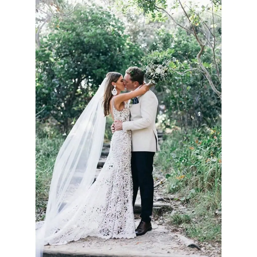 

Tier White Cathedral Length Wedding Veil, Tulle Bridal Veil With Comb