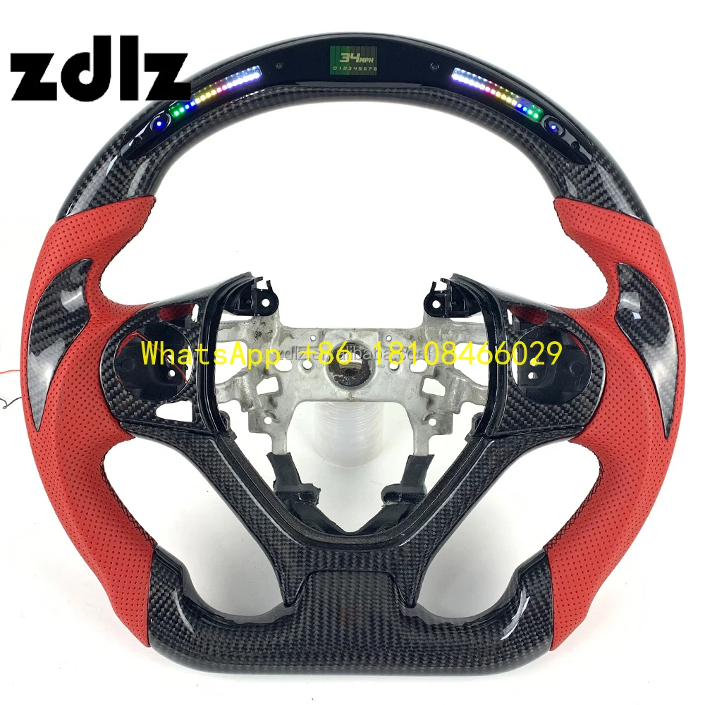 

For Honda Civic 9th Generation 2012 2013 2014 2015 2016 Car Accessories Custom LED Carbon Fiber Steering Wheel