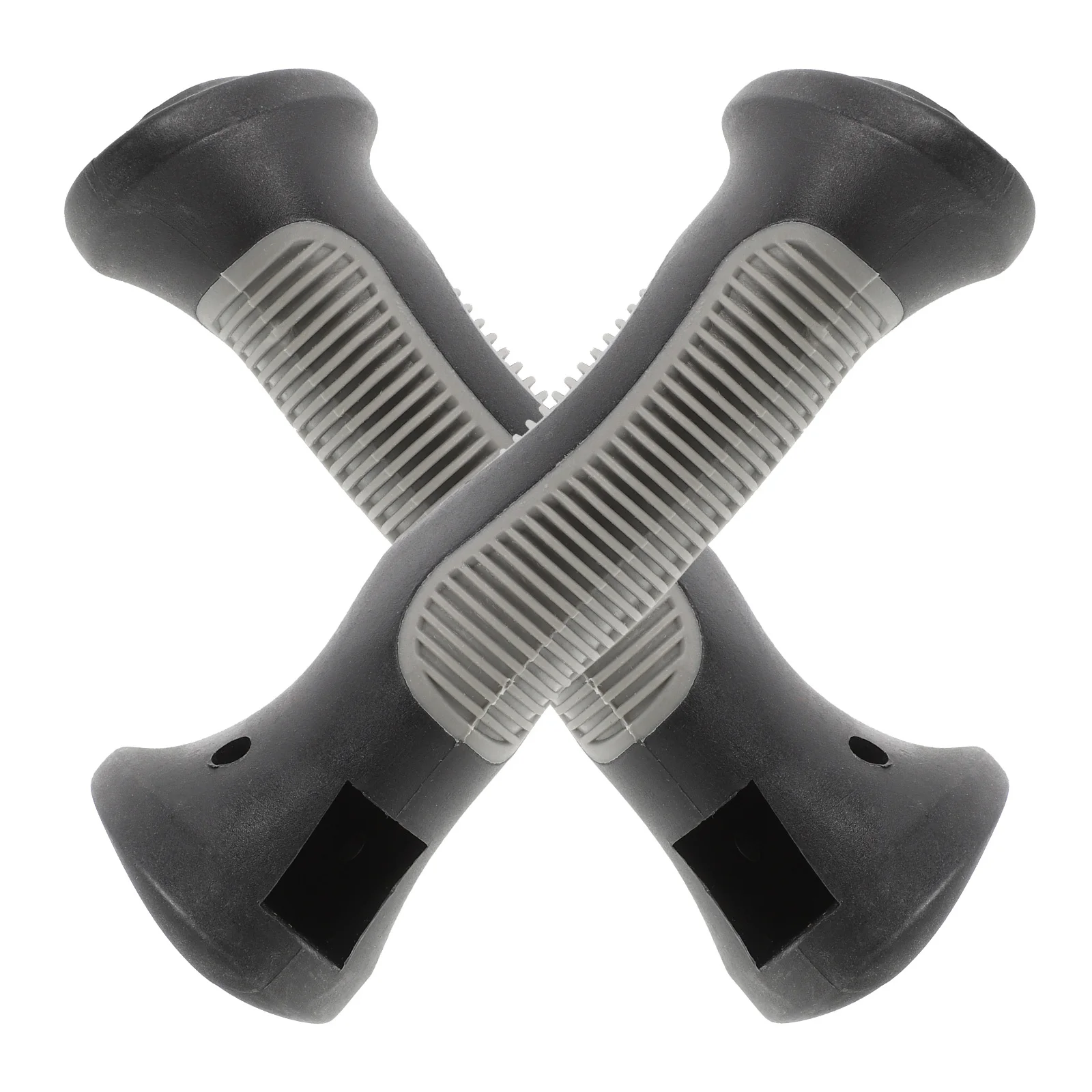 2 قطعة من البلاستيك لأعمدة الرحلات دائم في الهواء الطلق Alpenstock مقبض قبضة قبضة استبدال المشي لمسافات طويلة التزلج عصا أداة التبعي