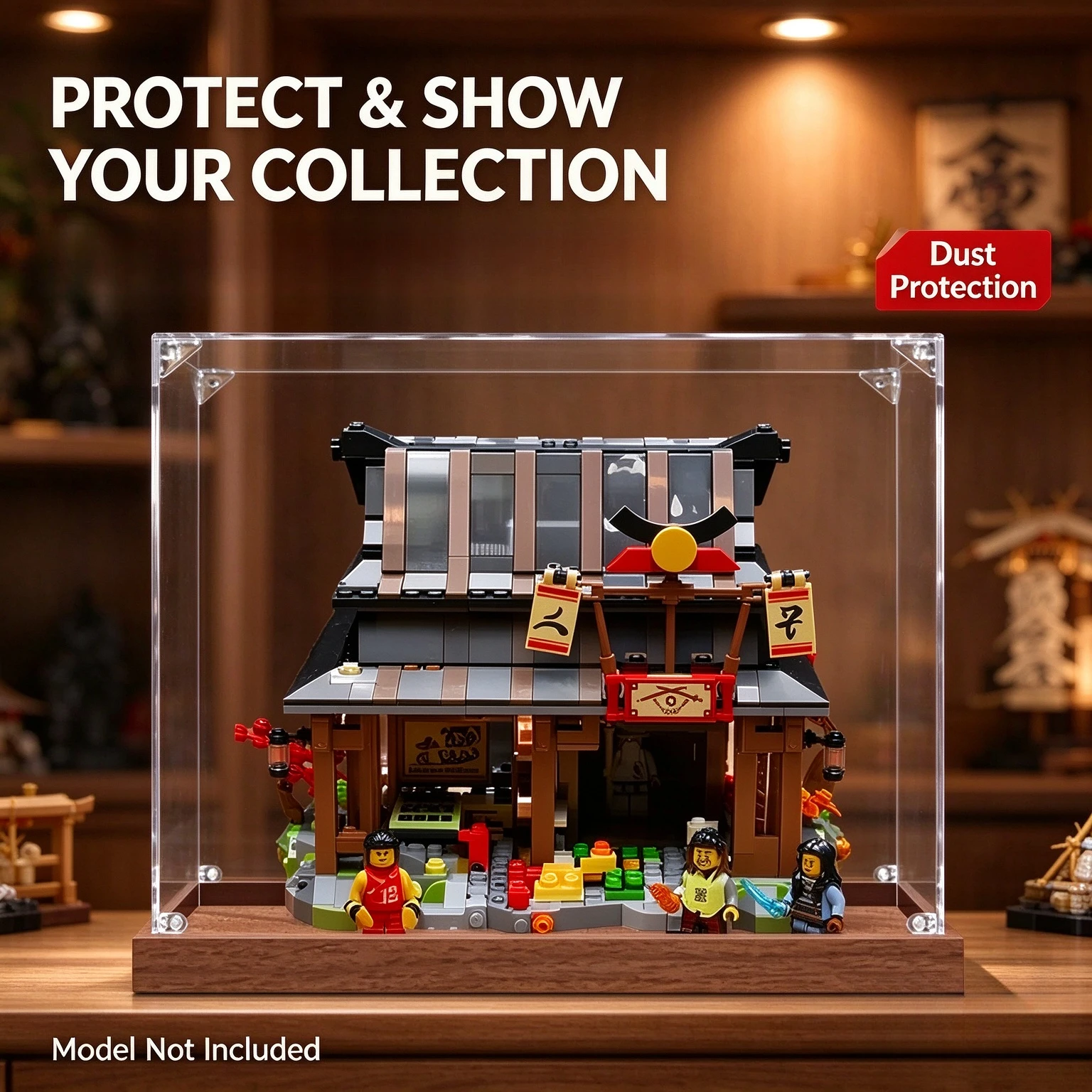 High‑Clear Acrylic Display Box For Lego 71858 Ninja Weapons Forge Model, Dustproof Storage Showcase, Model Not Included