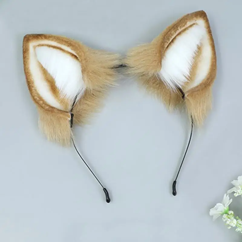 Schattige dieren hondenoren duurzame haar hoepel dames hoofdband make -up voor hoofdband voor fotoshoot kersthaaraccessoires