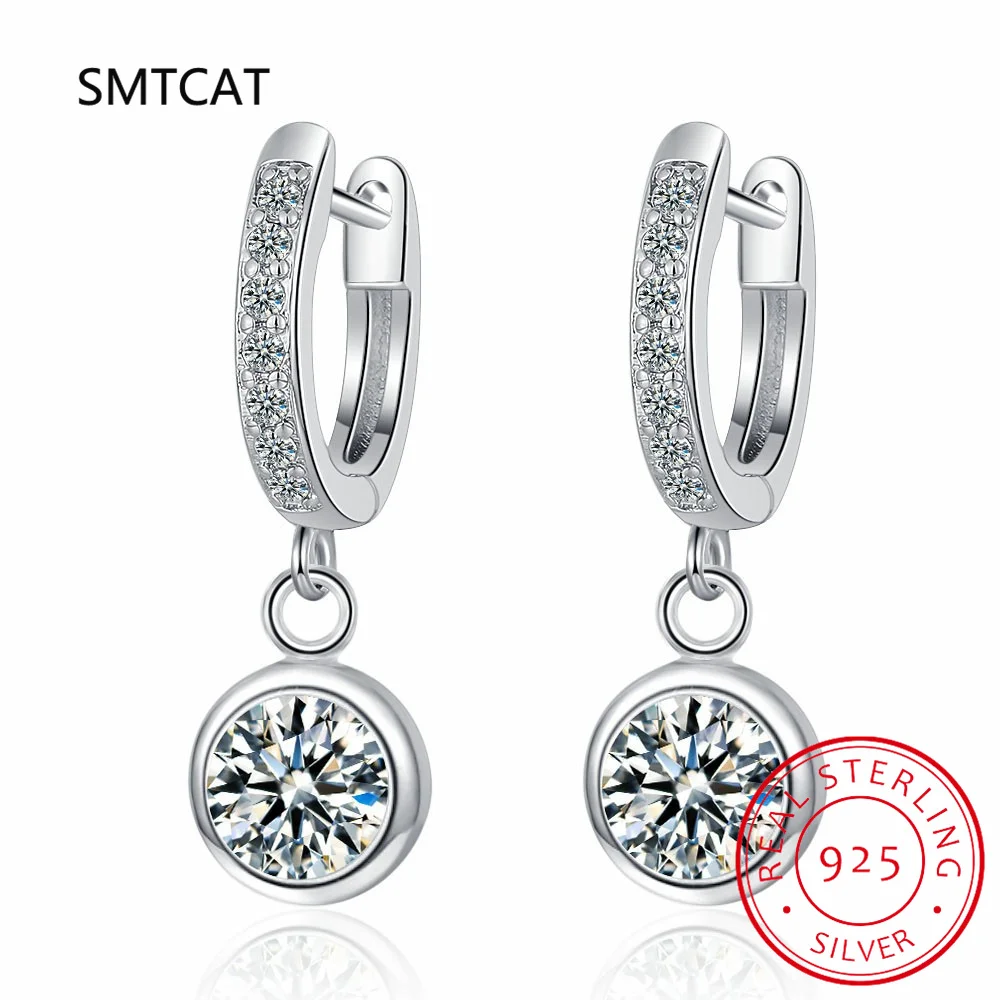 3 Carat Gra Certified Original Moissanite Hoop Earrings 925 Sterling Silver D Color Lab Diamond Drop Earrings for Women Jewelry