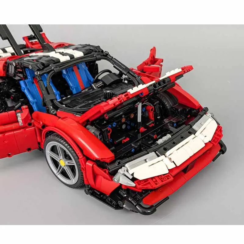 MOC-273448 Red New Iconic City Sports Racing Car Building Block Model 2563 Parts MOC Creative Boys Birthday Christmas Toy Gift 6