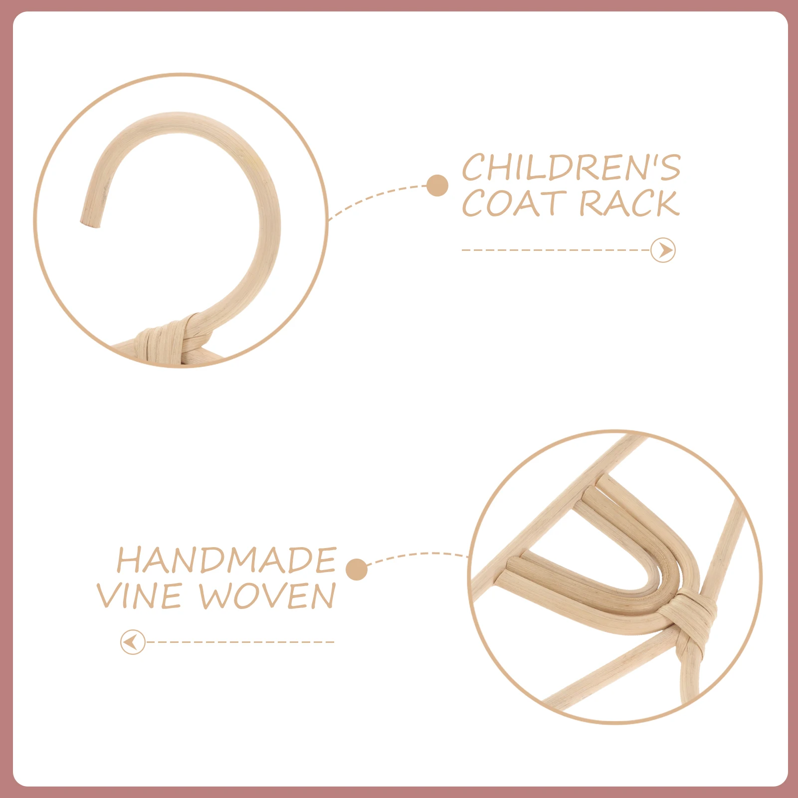 

Rattan Hanger Baby Clothes Hanger Delicate Appearance Smooth Finish Kids Clothes Storage Toddler Hangers Nursery