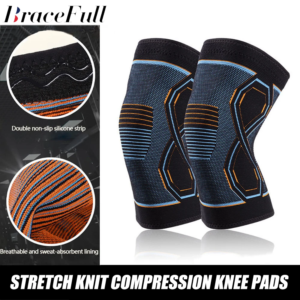 

1 шт. компрессионный коленный бандаж, поддержка колена для тренировок, снятие боли в суставах, бег, езда на велосипеде, баскетбол, вязаный коленный рукав для взрослых