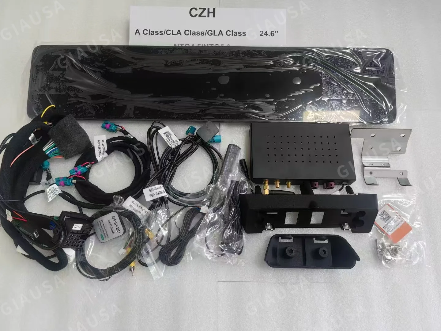 Автомобильный радиоприемник с двумя экранами для Mercedes Benz Gla Cla Class W176 W246 2013-2018 Android Мультимедийный видеоплеер Стерео Gps Navigatio