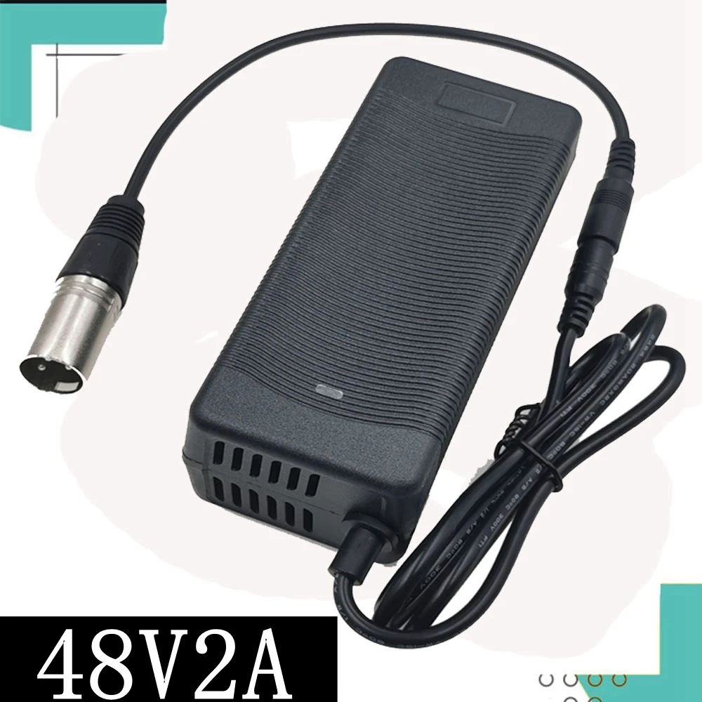 48V 2A Lead-acid Battery Charger for 57.6V Lead acid Battery pack with 3-Pin XLR Plug