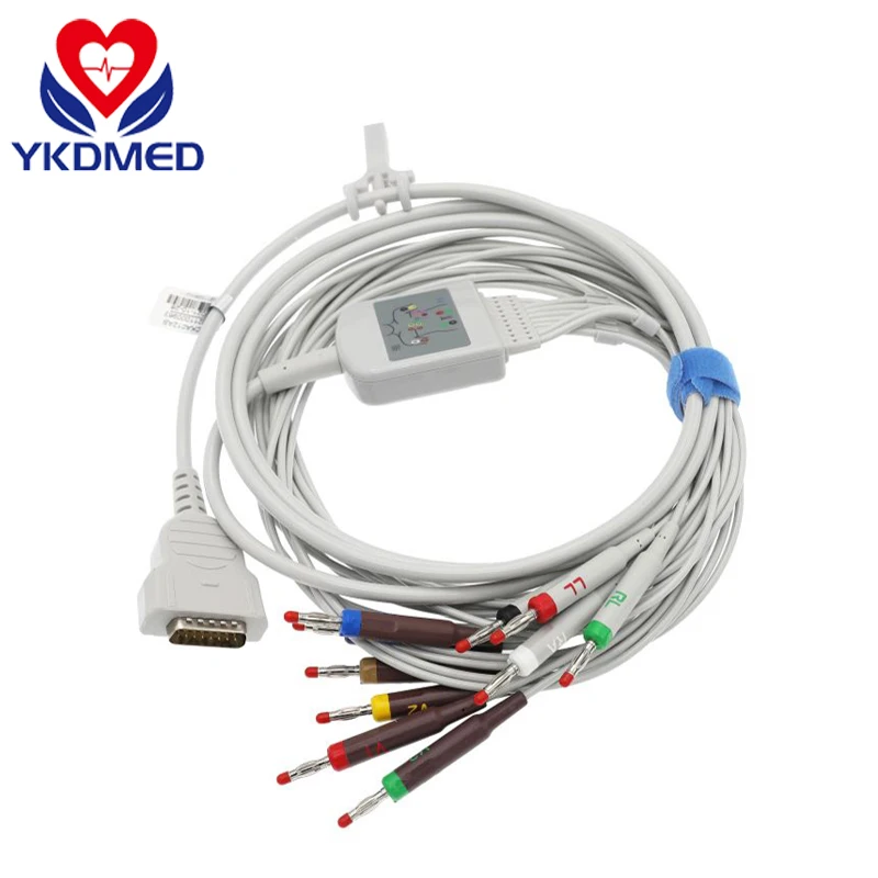 

EKG Cable with One -Piece 10 leads for GE- Medical AHA Banana 4.0,10k ohm resistance